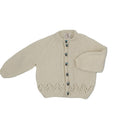 Hand Knitted Cardigan lacy hem - ONE ONLY