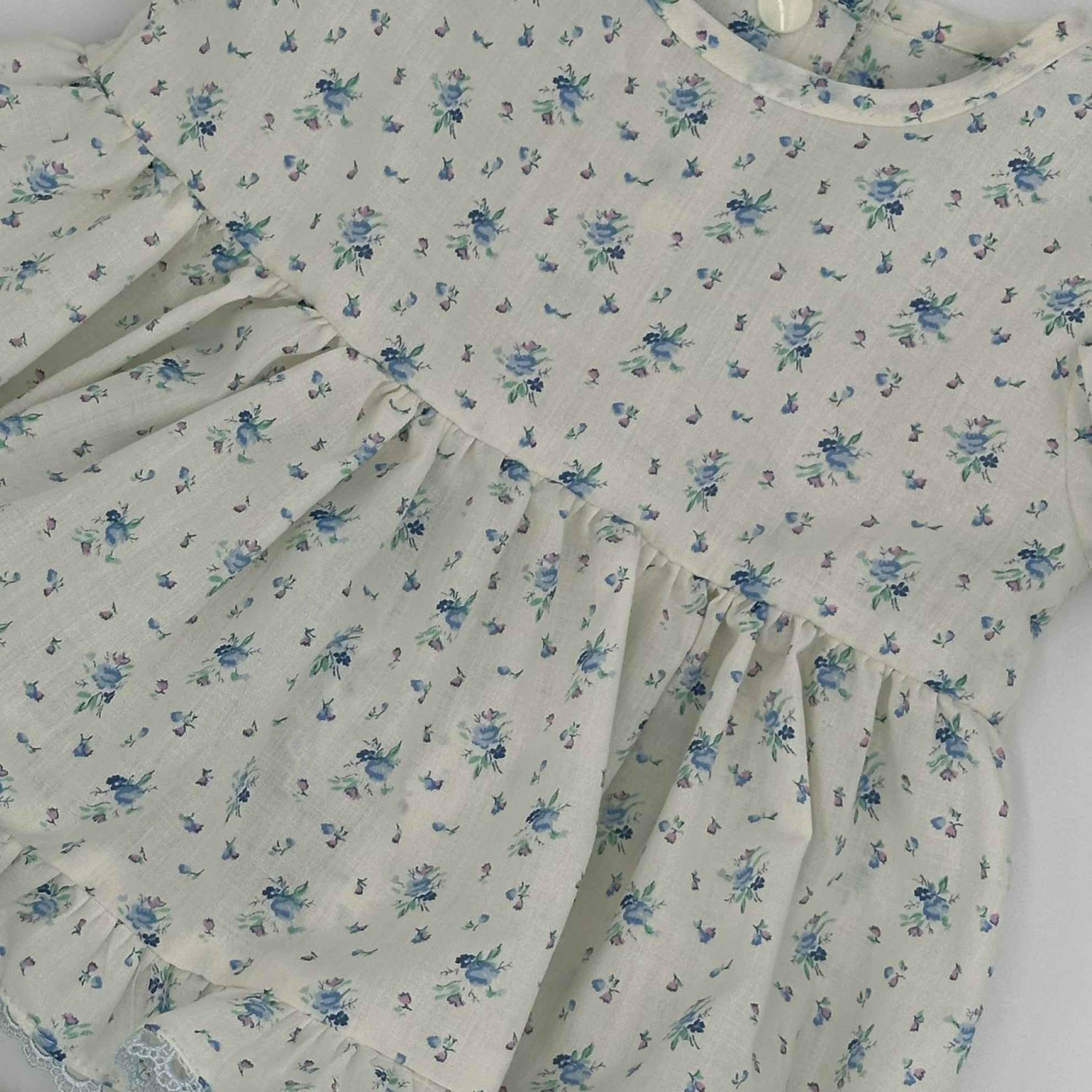 Blue Rose Willow vintage angel top and knickers set for baby girl