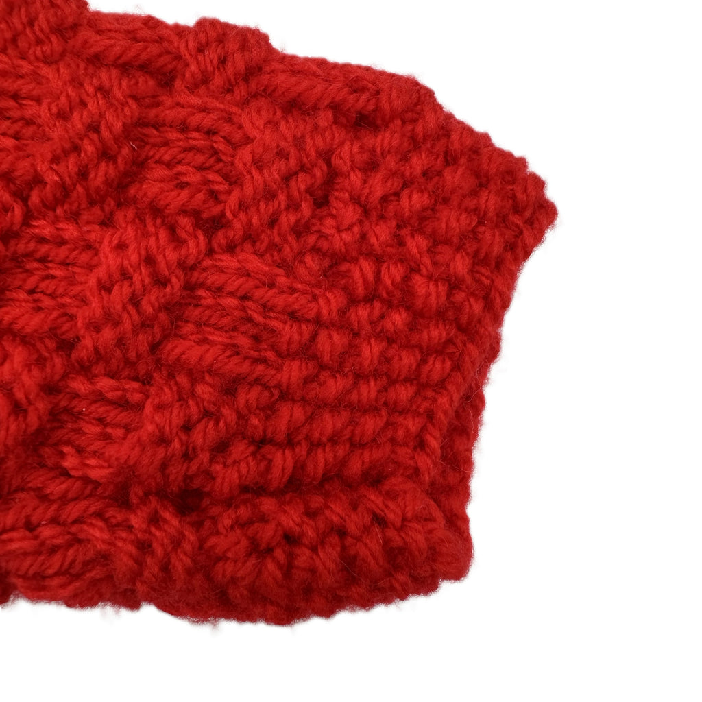 Hand Knitted Basket Weave Pattern Cardigan - ONE ONLY