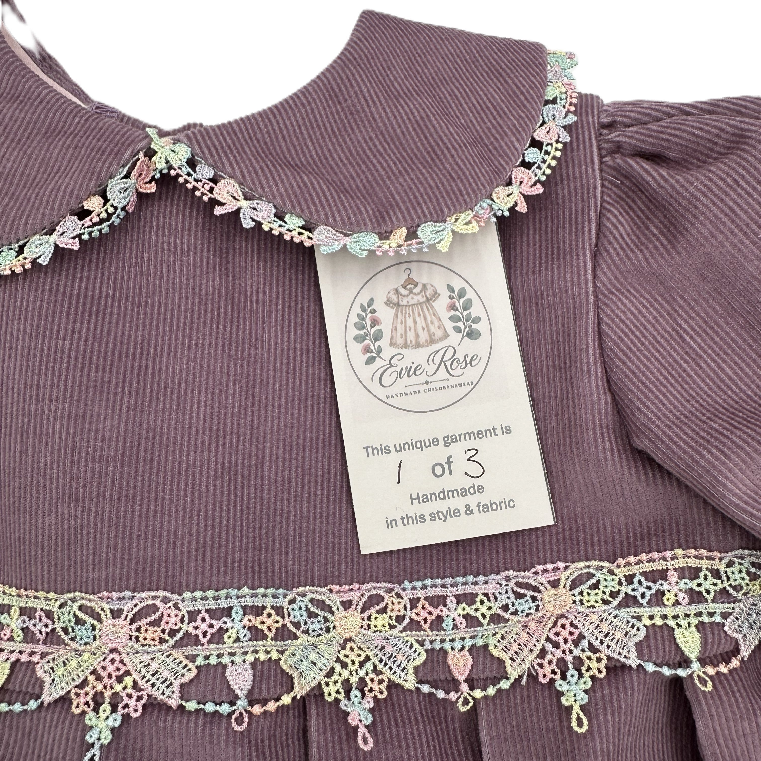 Corduroy Dress Mauve - Bessie