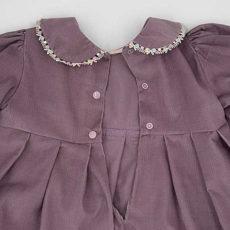 Corduroy Dress Mauve - Bessie