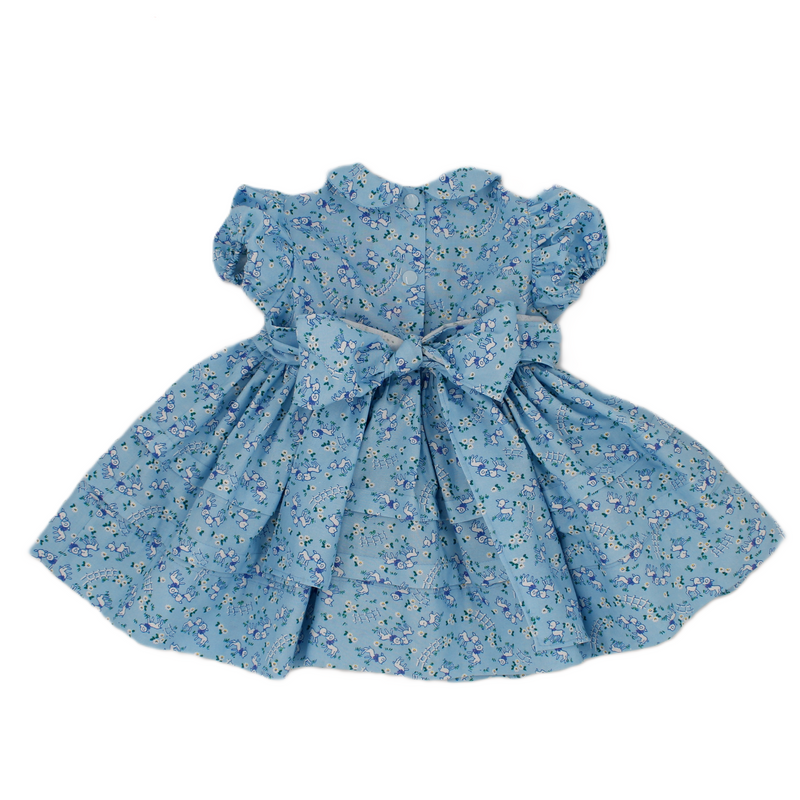 1950s Inspired Girls Dress in Turquoise Cotton - Charlotte