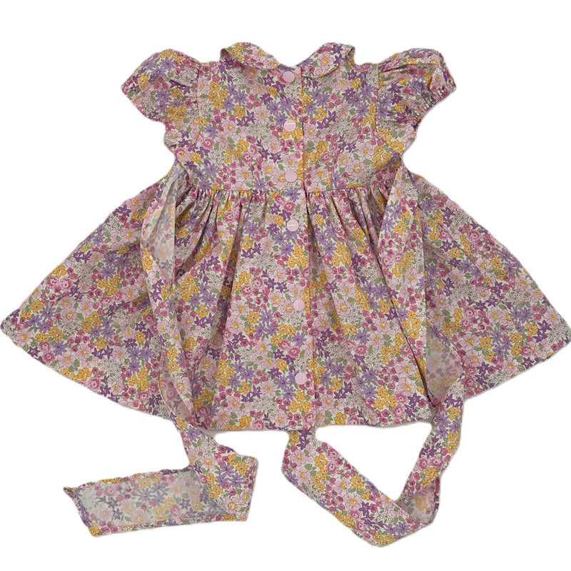 1950s Inspired Girls Dress in Pink Lilac Floral - Charlotte