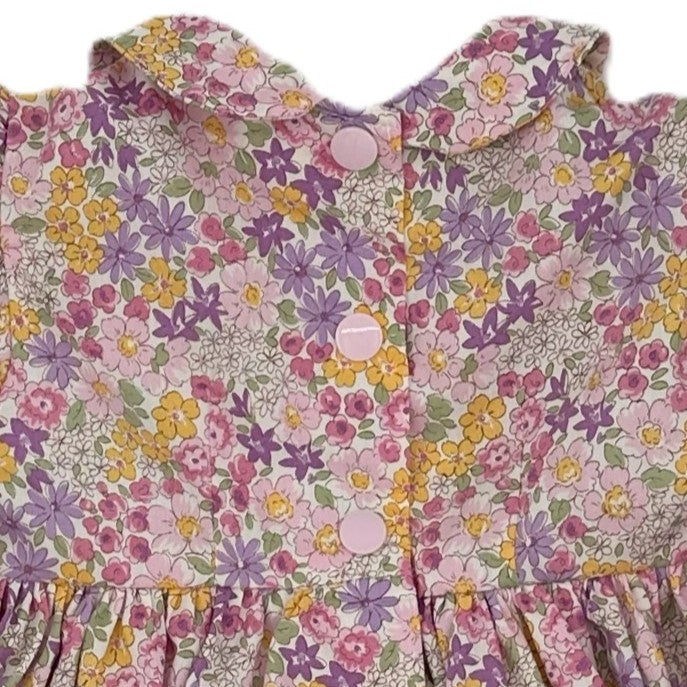 1950s Inspired Girls Dress in Pink Lilac Floral - Charlotte