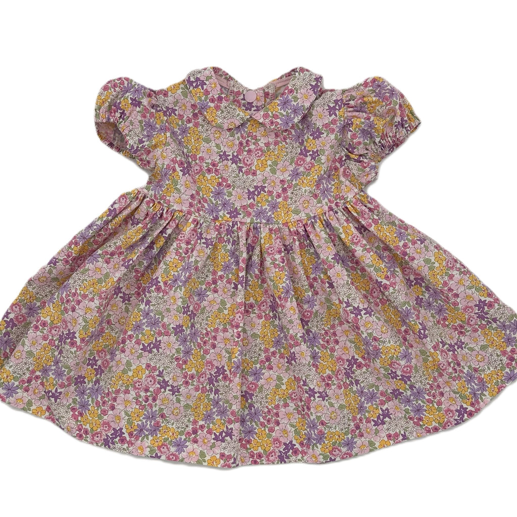 1950s Inspired Girls Dress in Pink Lilac Floral - Charlotte