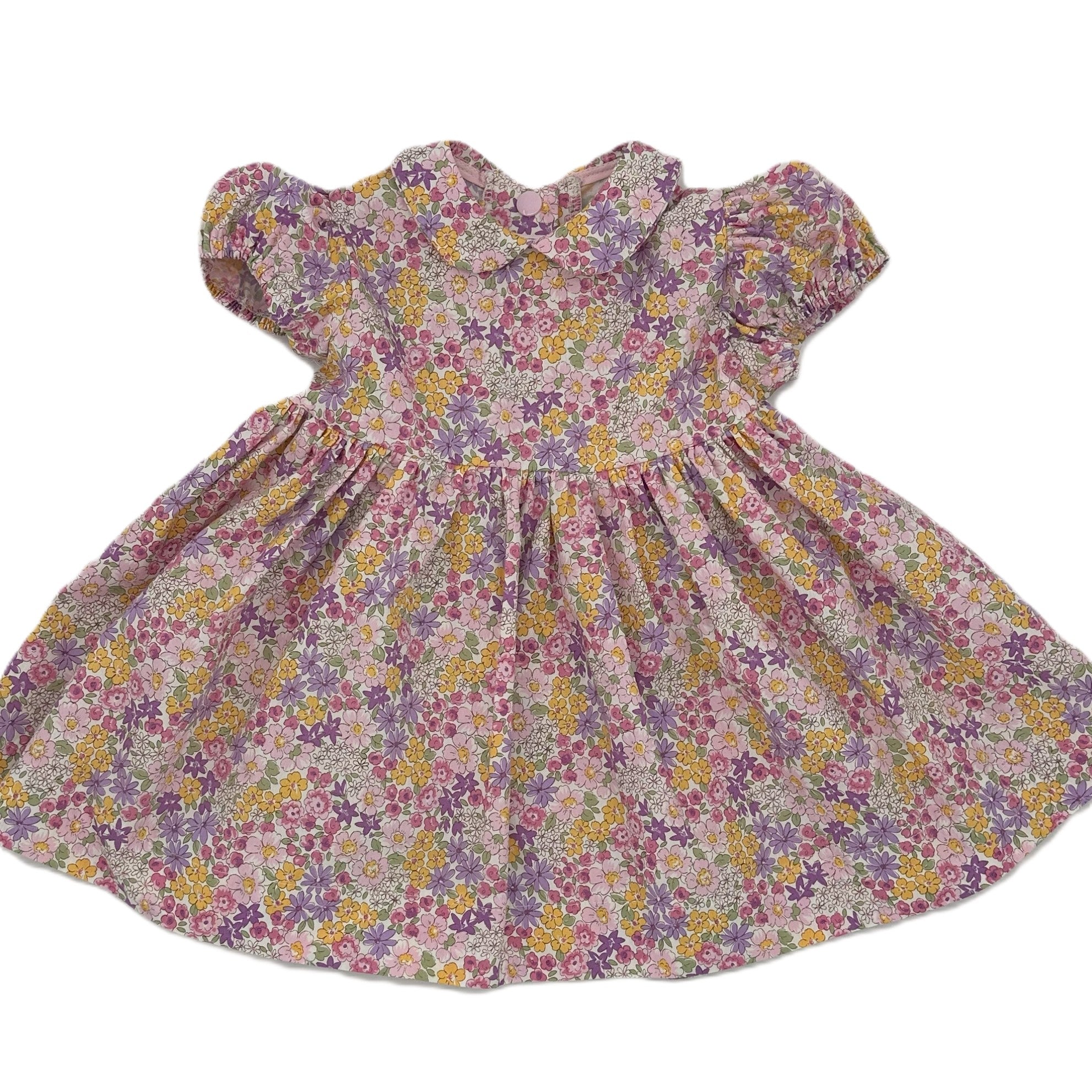 1950s Inspired Girls Dress in Pink Lilac Floral - Charlotte