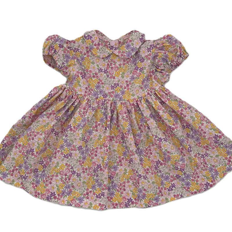 1950s Inspired Girls Dress in Pink Lilac Floral - Charlotte