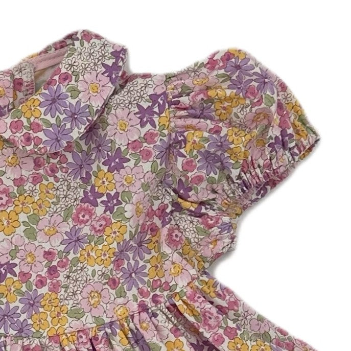 1950s Inspired Girls Dress in Pink Lilac Floral - Charlotte