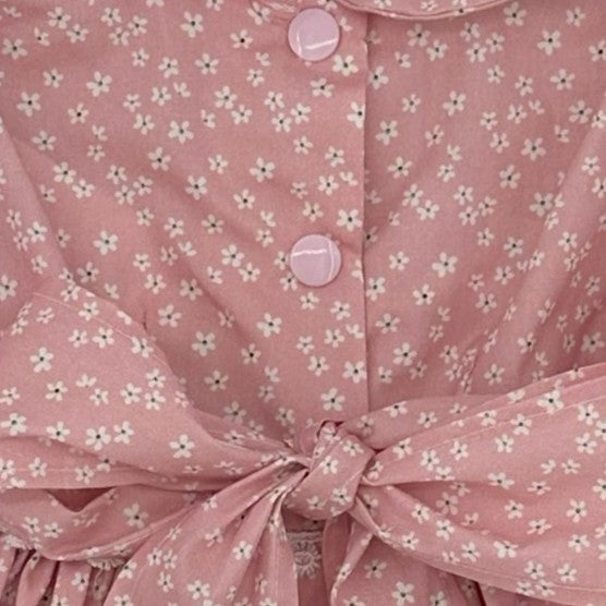 1950s Inspired Girls Dress in Dusty Pink Floral - Charlotte