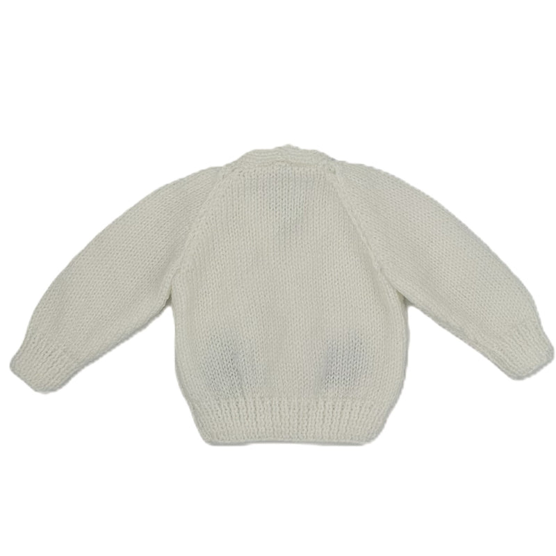 Hand Knitted Nautical Theme Cardigan with V neck