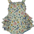 1950s Style Frilly Bottom Romper in Sea Life Print - Florence