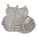 1950s Style Frilly Bottom Romper in Zoo Print - Florence