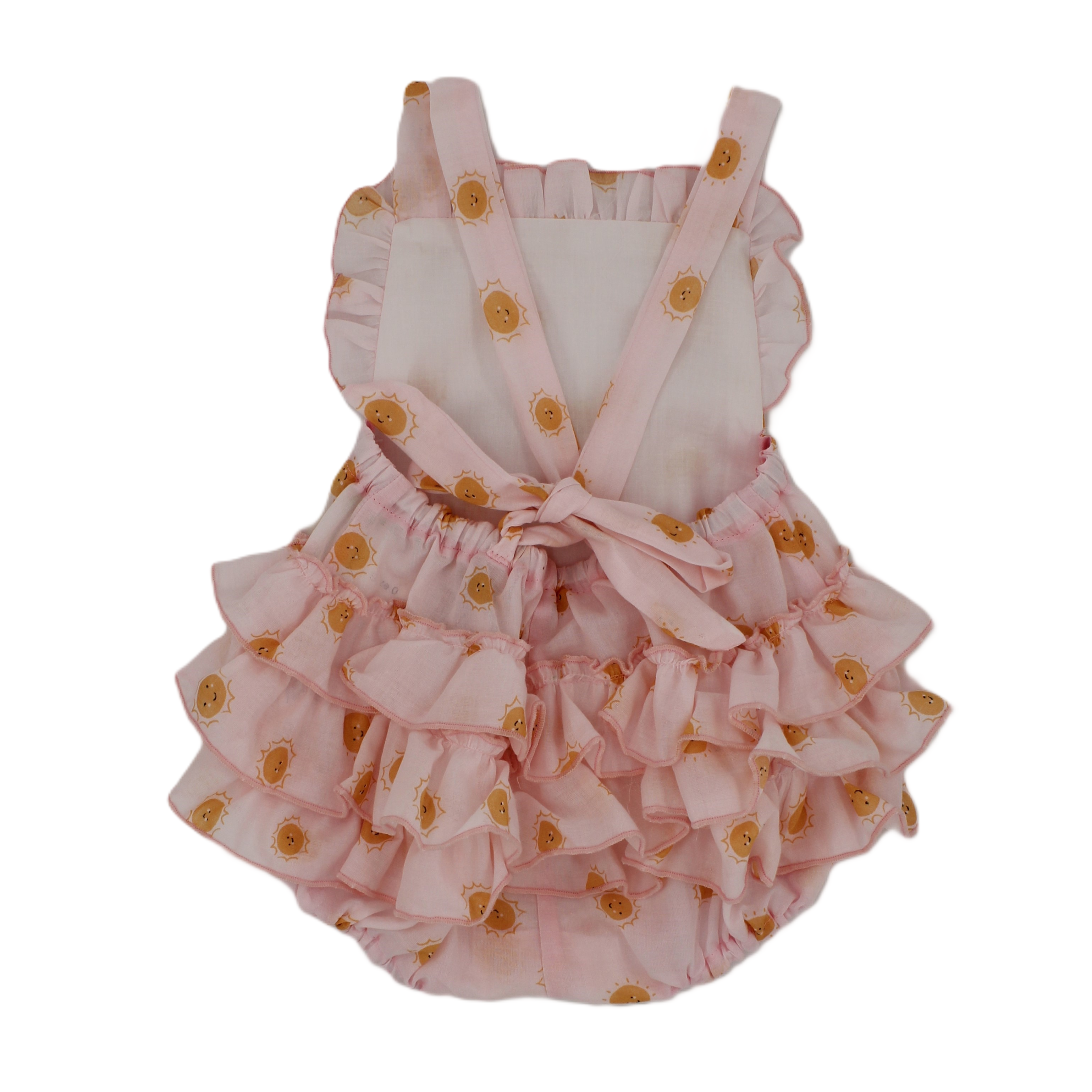 1950s Style Frilly Bottom Romper in sunshine print - Florence
