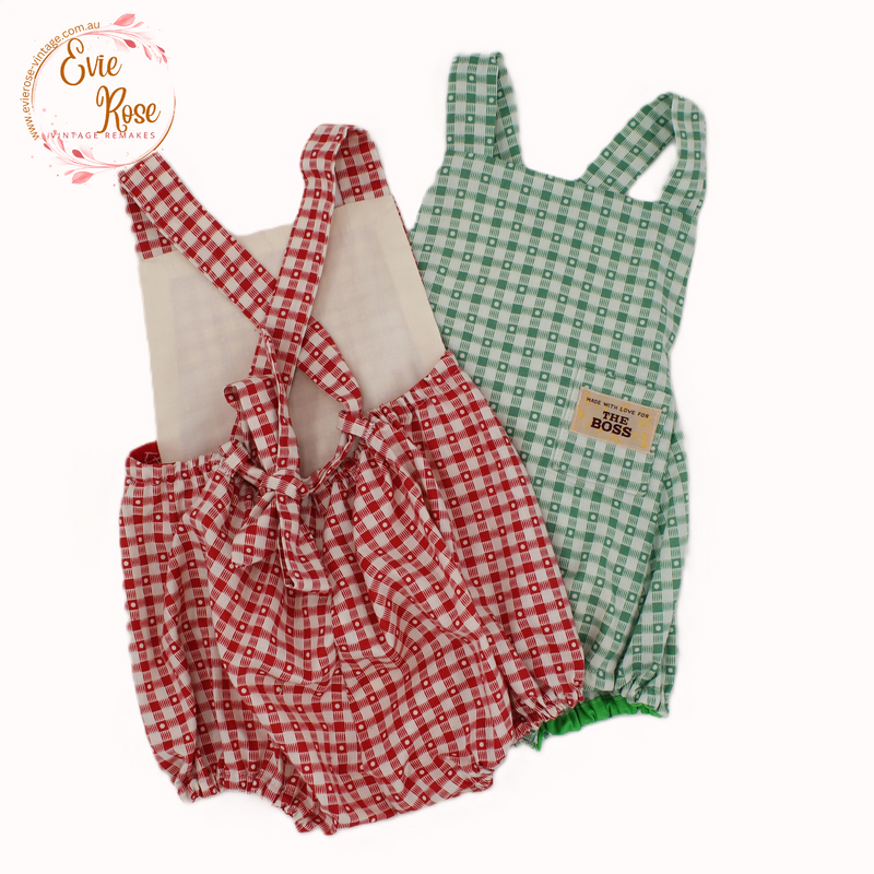 1950s Style Romper in Check - Georgie