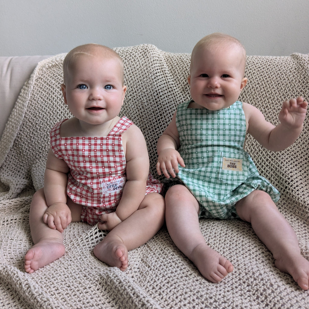 1950s Style Romper in Check - Georgie