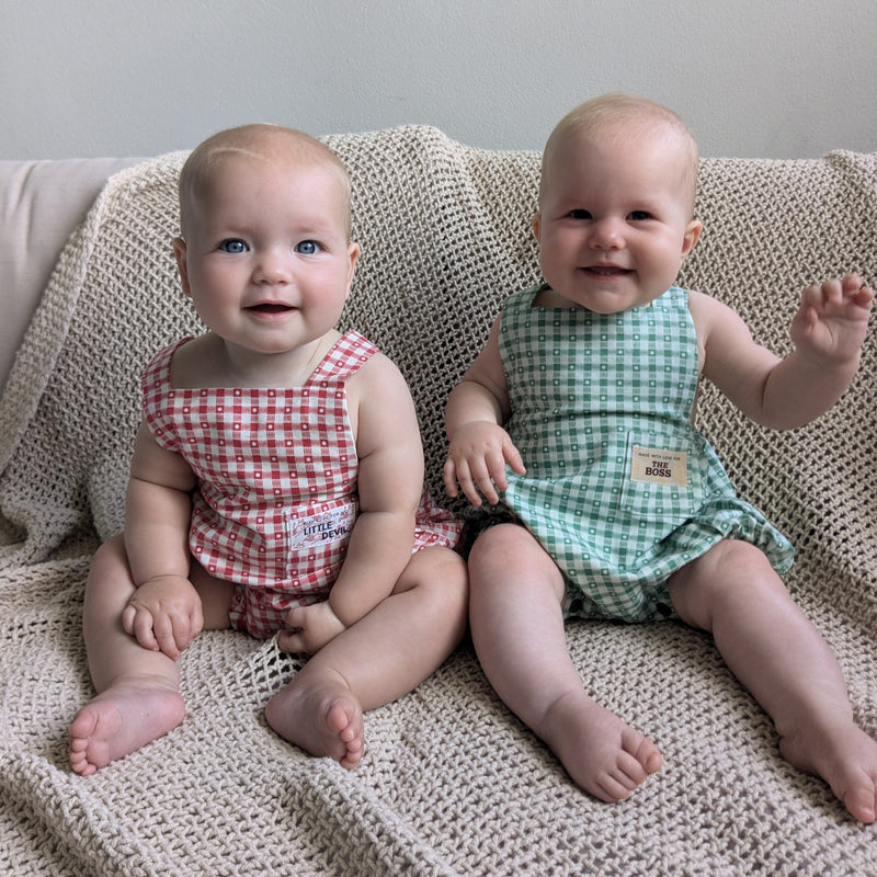 1950s Style Romper in Check - Georgie