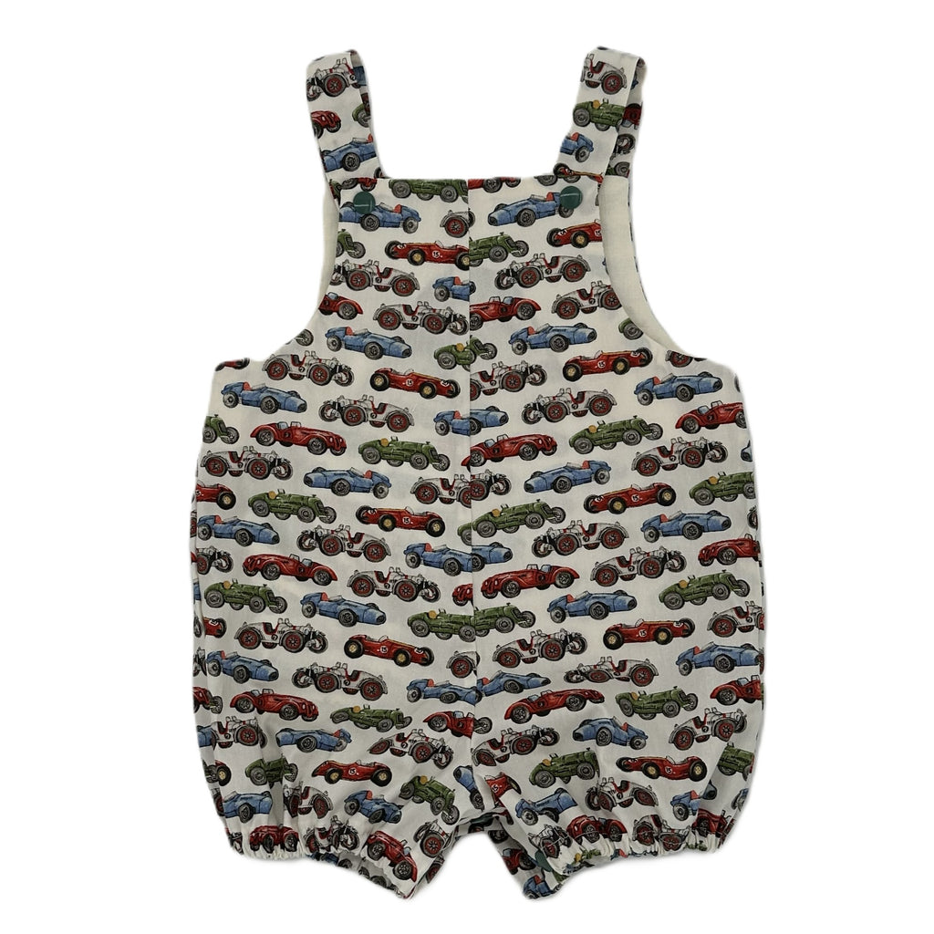 Romper in Retro Racing Car Print - Henry