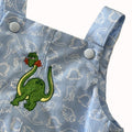 Romper In Dinosaur Print with Dinosaur Embroidery - Henry