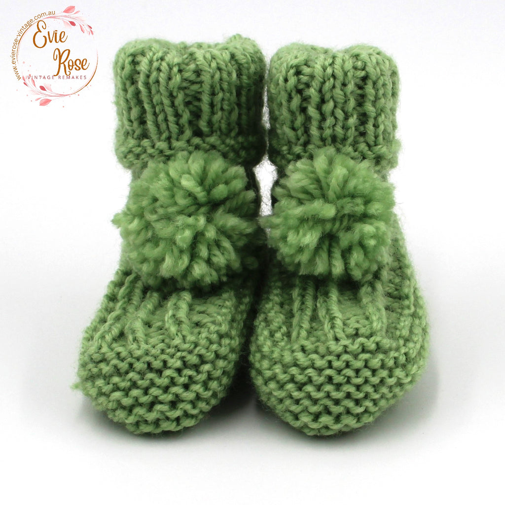 Hand Knit - Baby Bootees