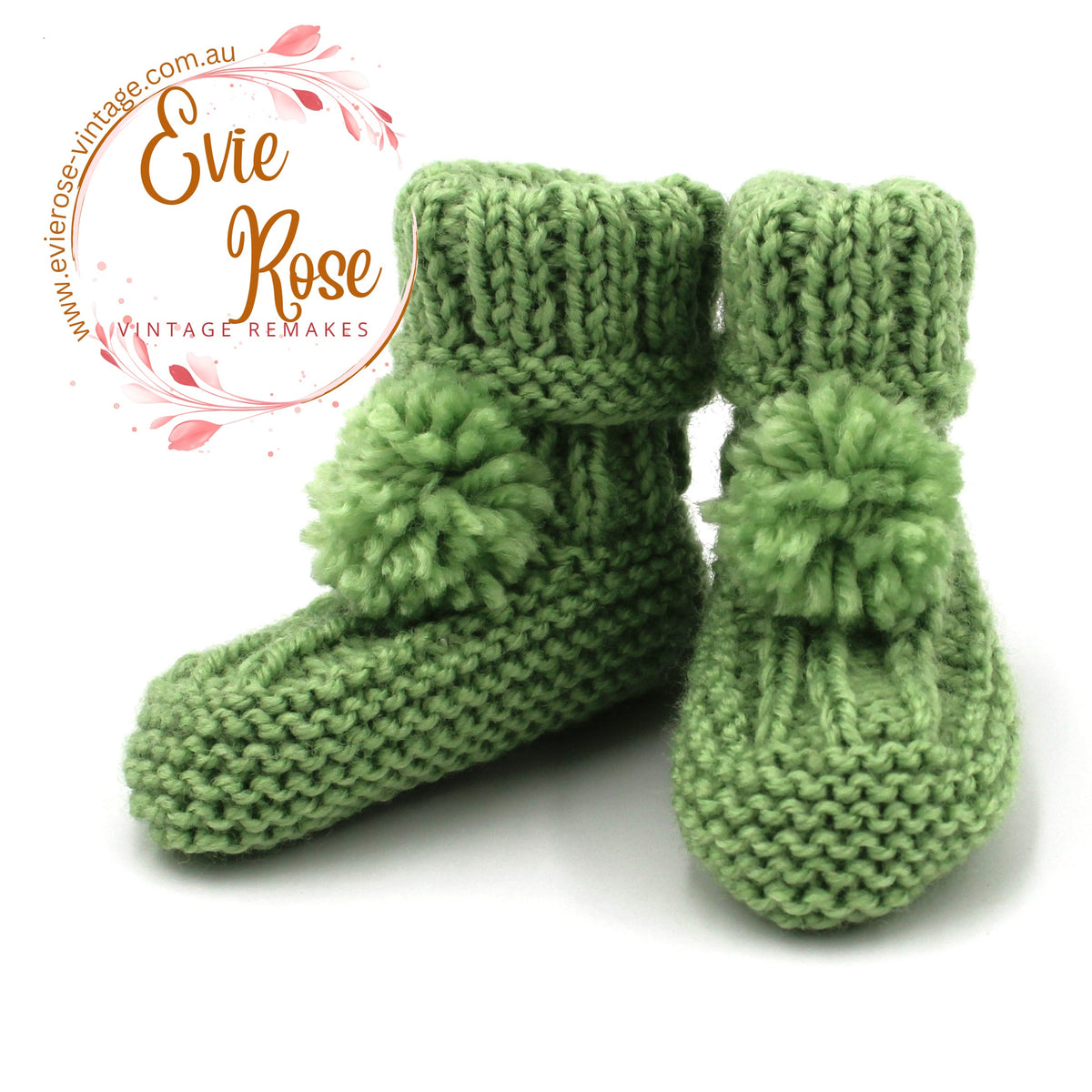Hand Knit - Baby Bootees