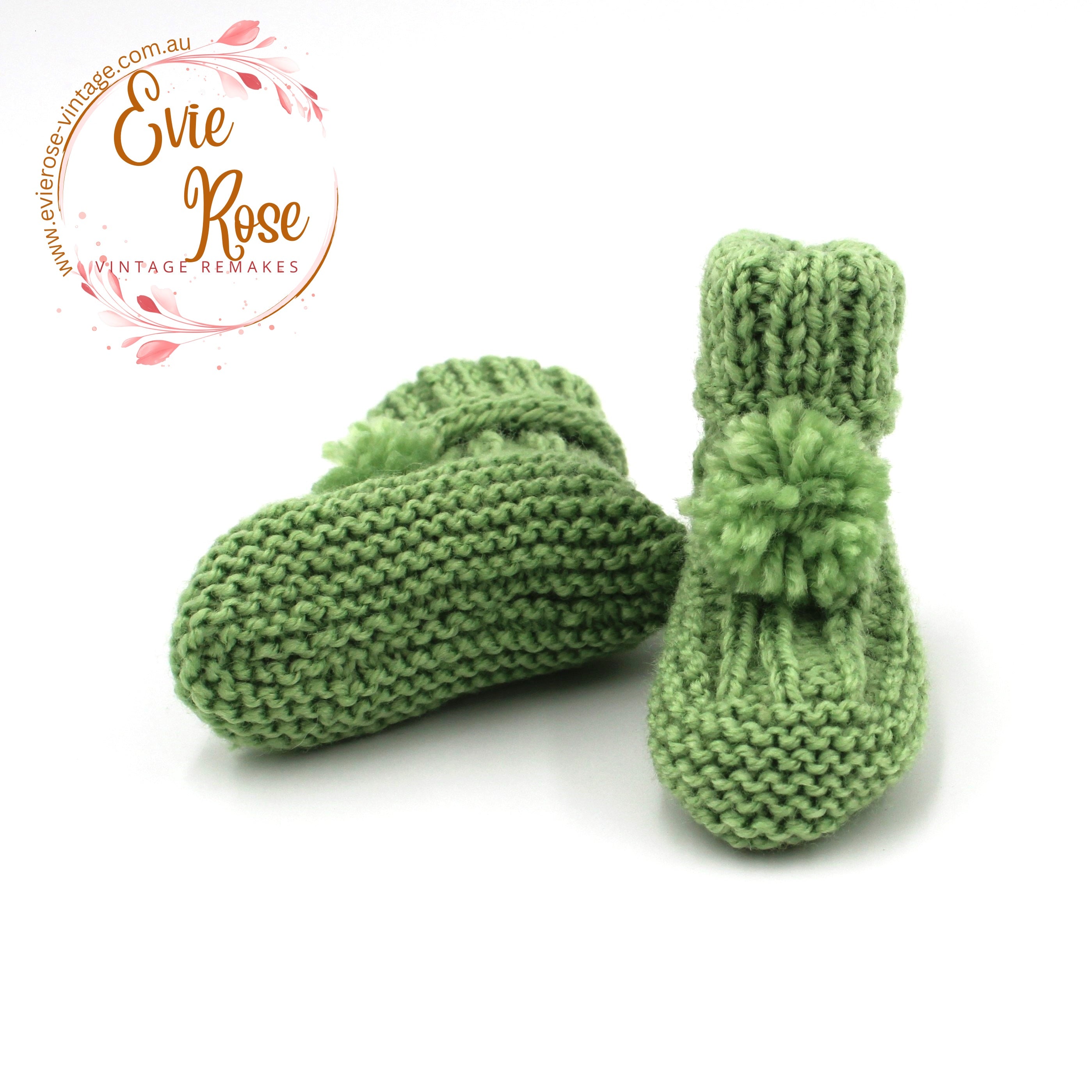 Hand Knit - Baby Bootees