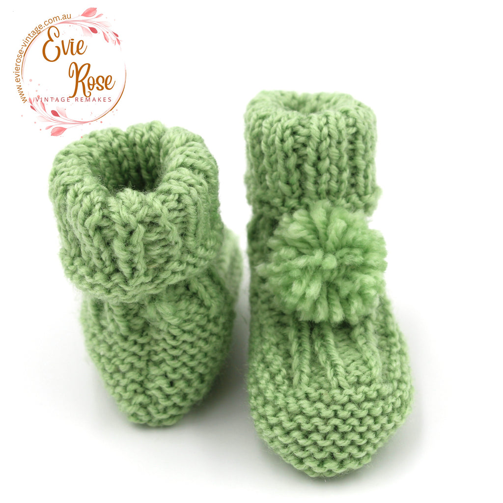 Hand Knit - Baby Bootees