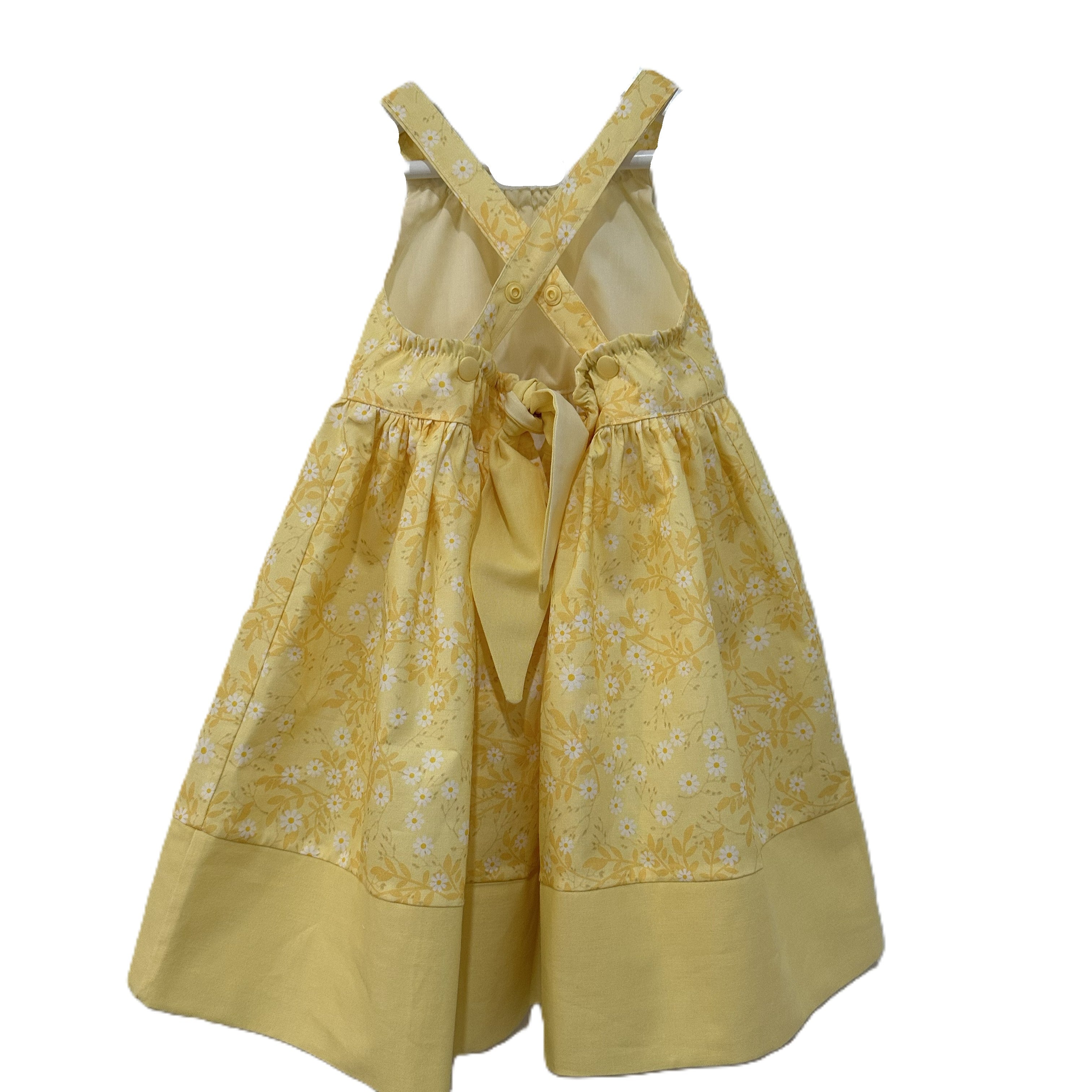 Girls Summer Strap Dress in Yellow - Lily