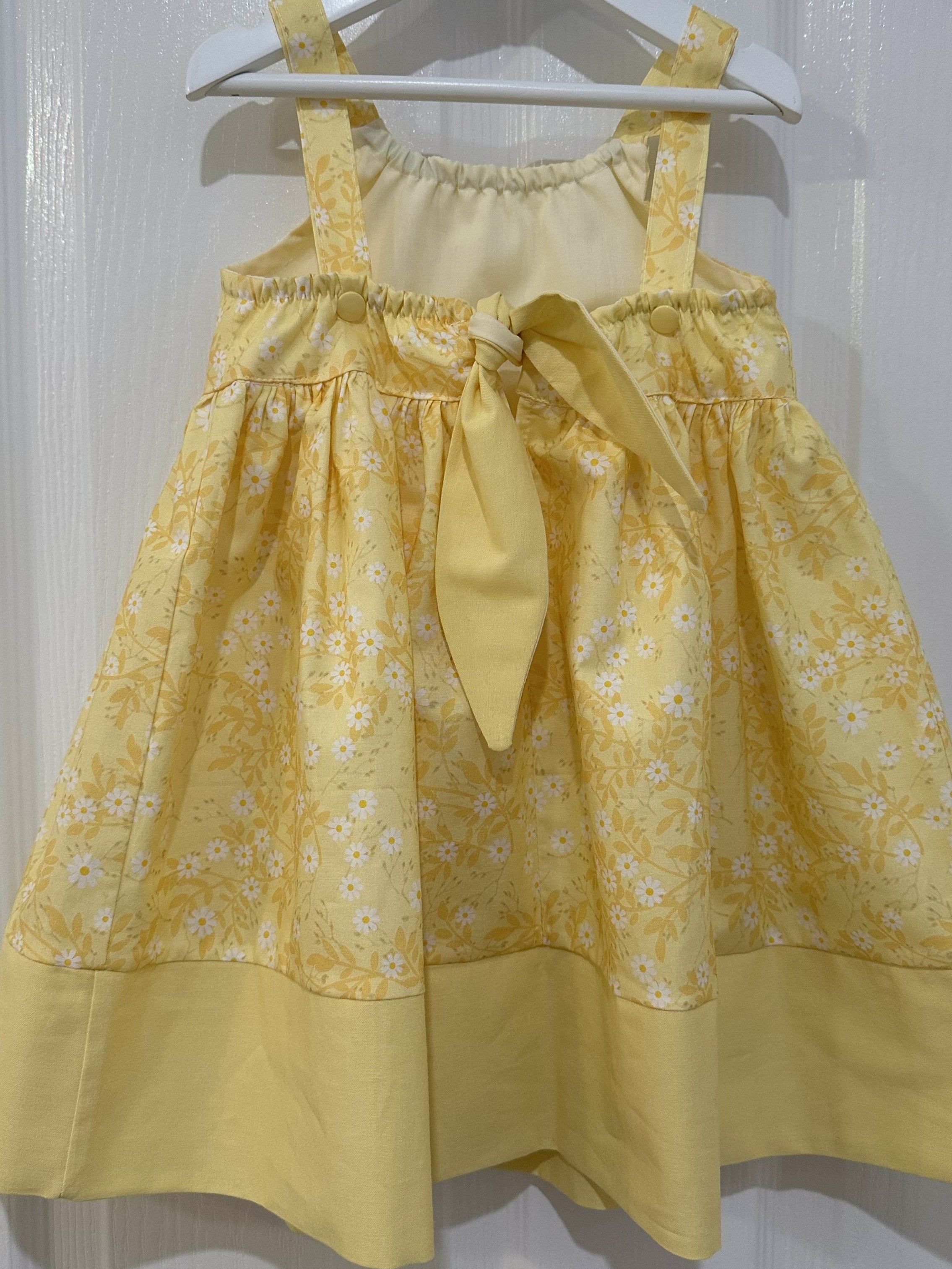 Girls Summer Strap Dress in Yellow - Lily