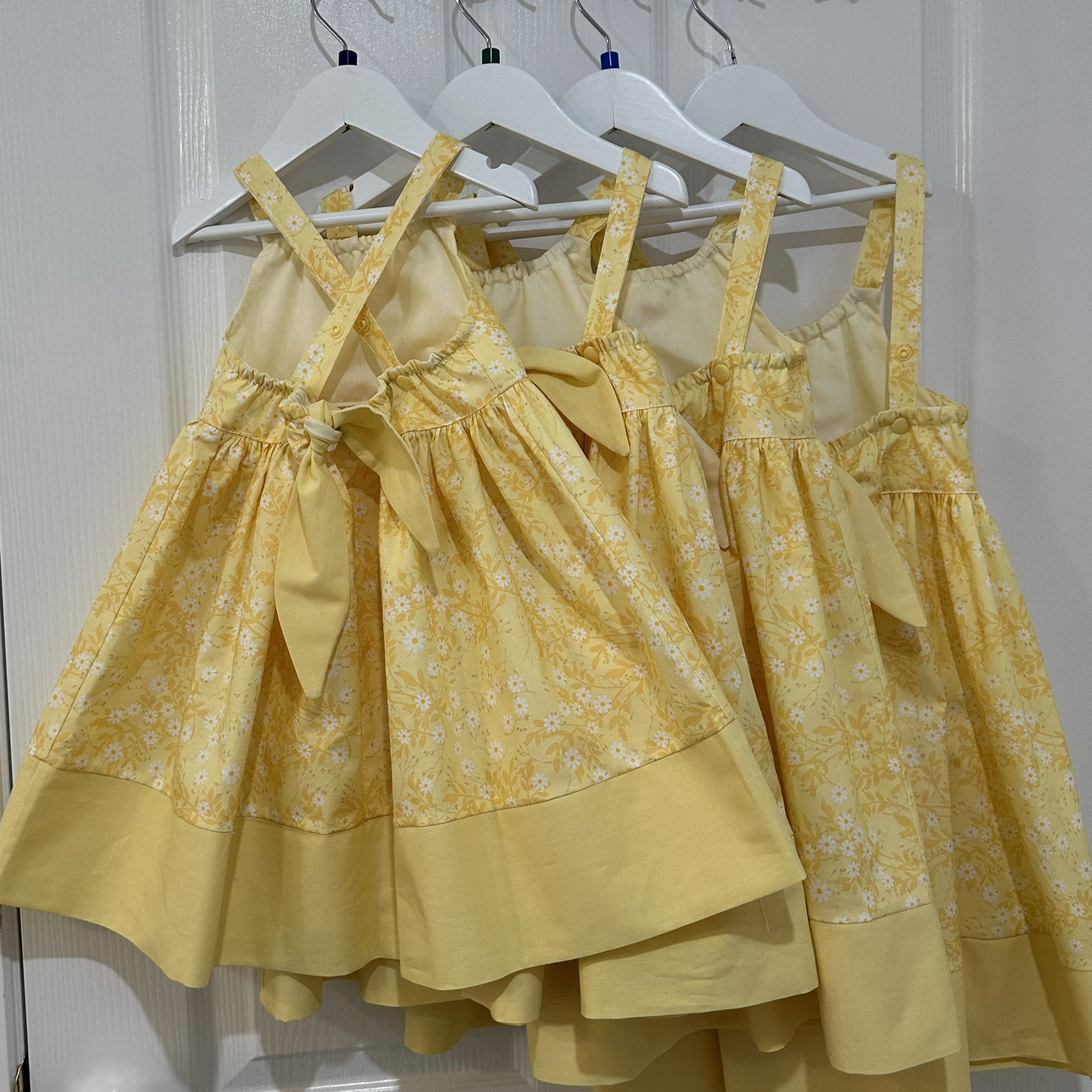 Girls Summer Strap Dress in Yellow - Lily