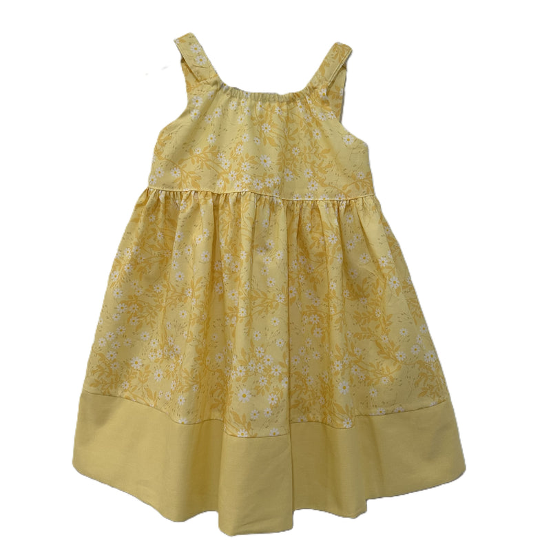 Girls Summer Strap Dress in Yellow - Lily