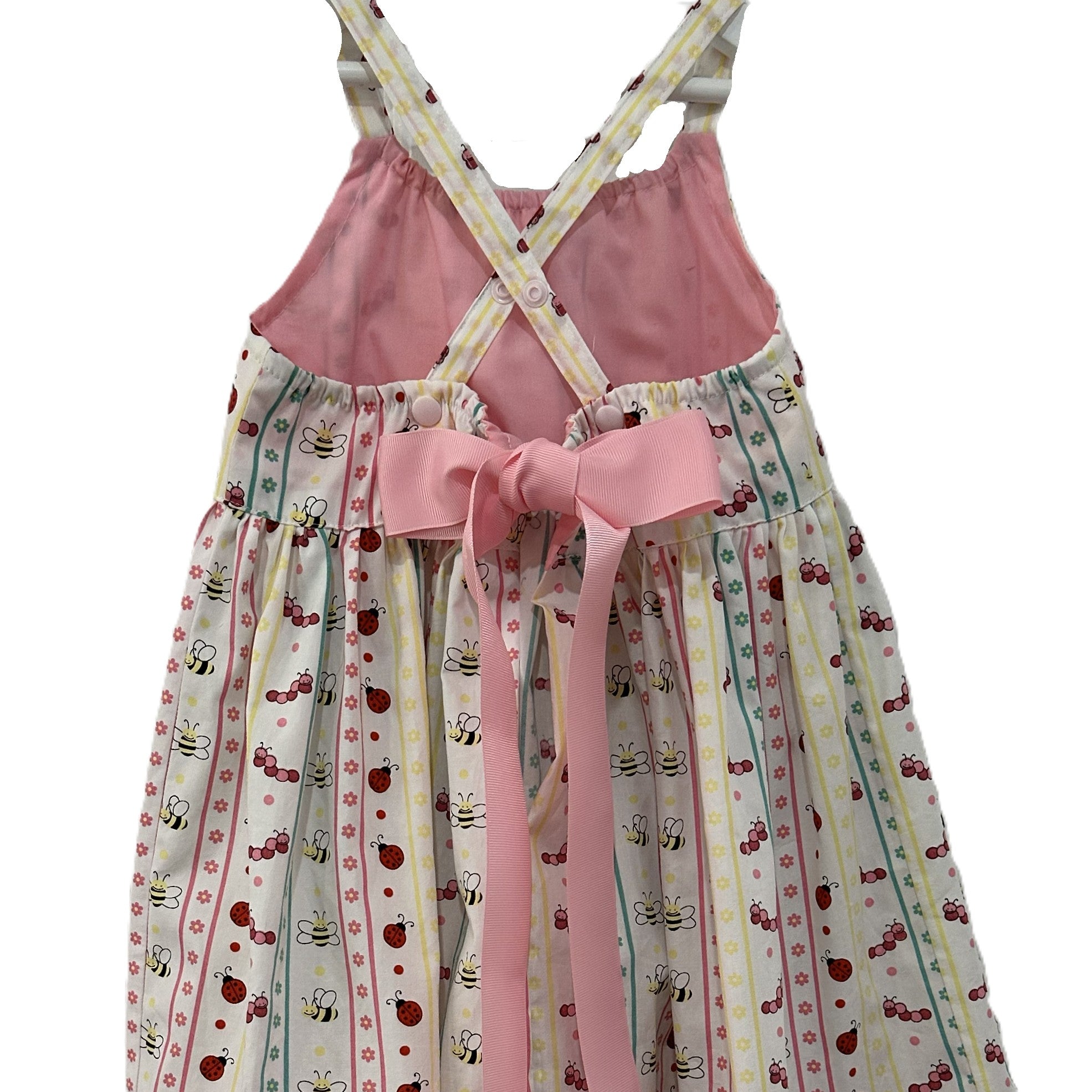 Girls Summer Strap Dress in Pretty bug print - Lily