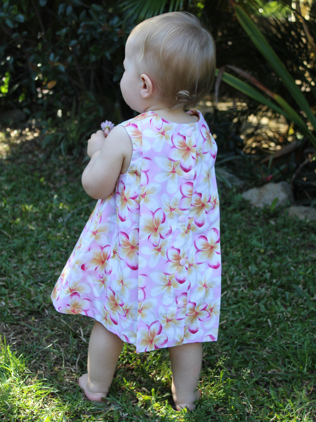 1960s inspired A Line Dress in Frangipani Print - Lucy