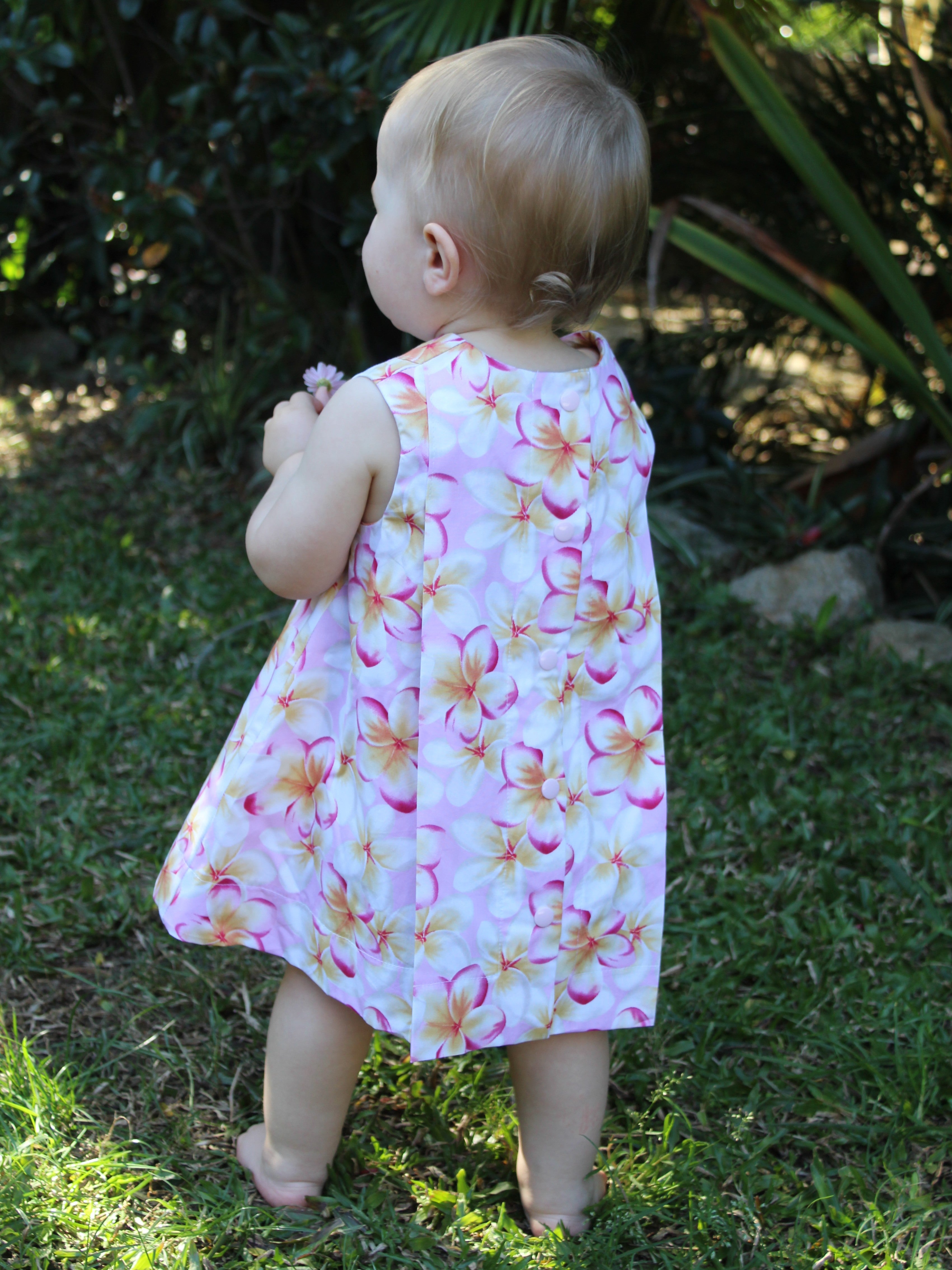 1960s inspired A Line Dress in Frangipani Print - Lucy