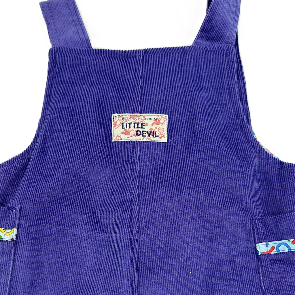 Corduroy Overalls Purple