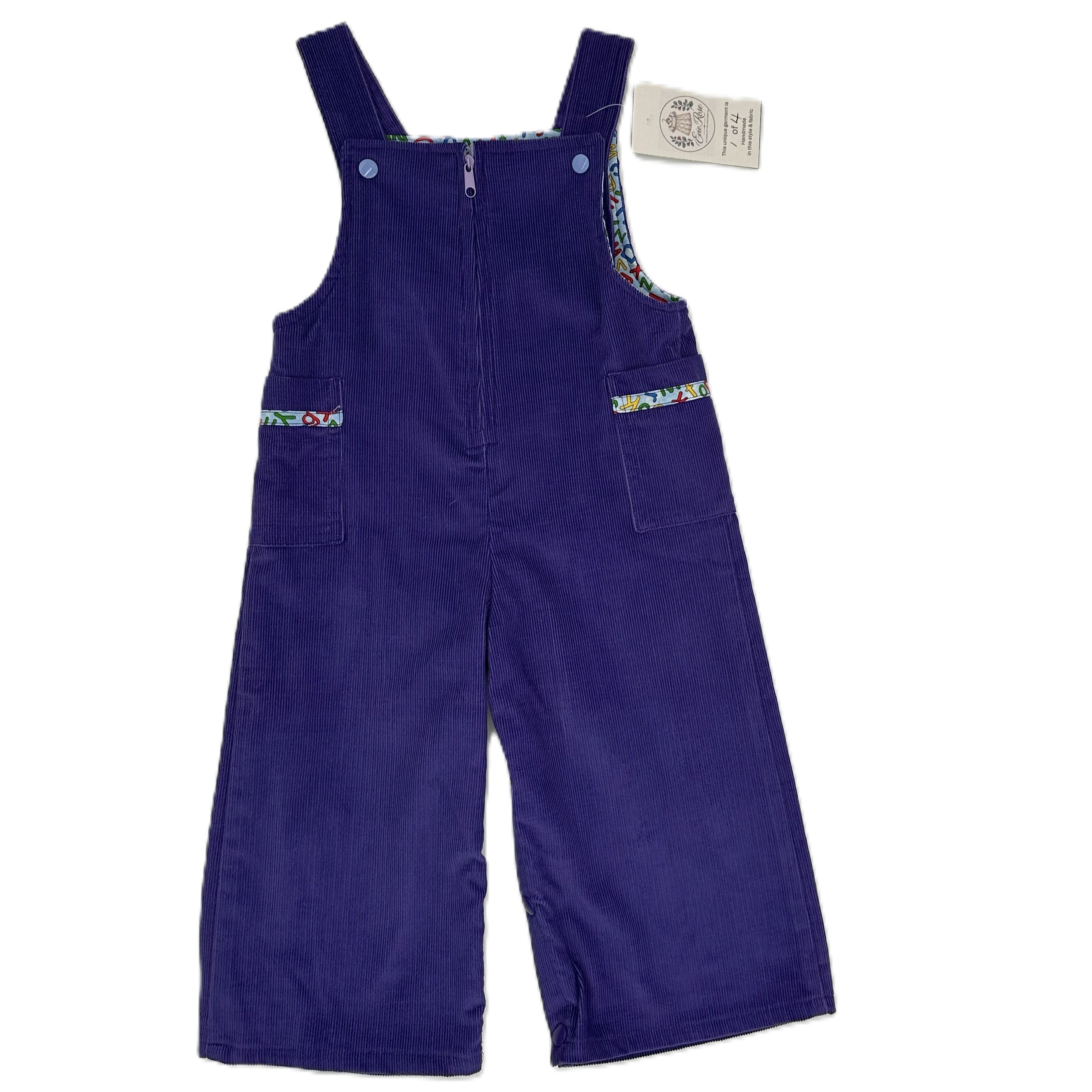 Corduroy Overalls Purple