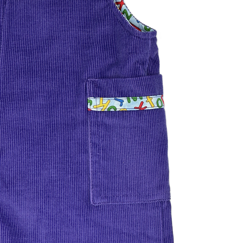 Corduroy Overalls Purple