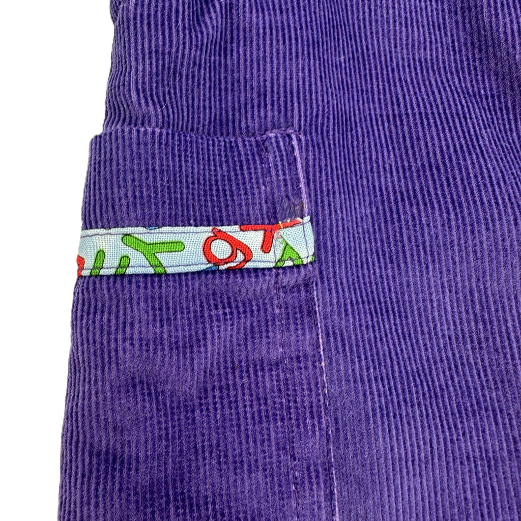 Corduroy Overalls Purple