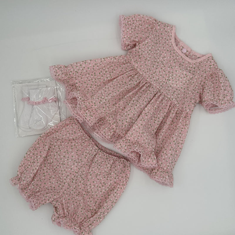 Pink Willow vintage angel top and knickers set for baby girl