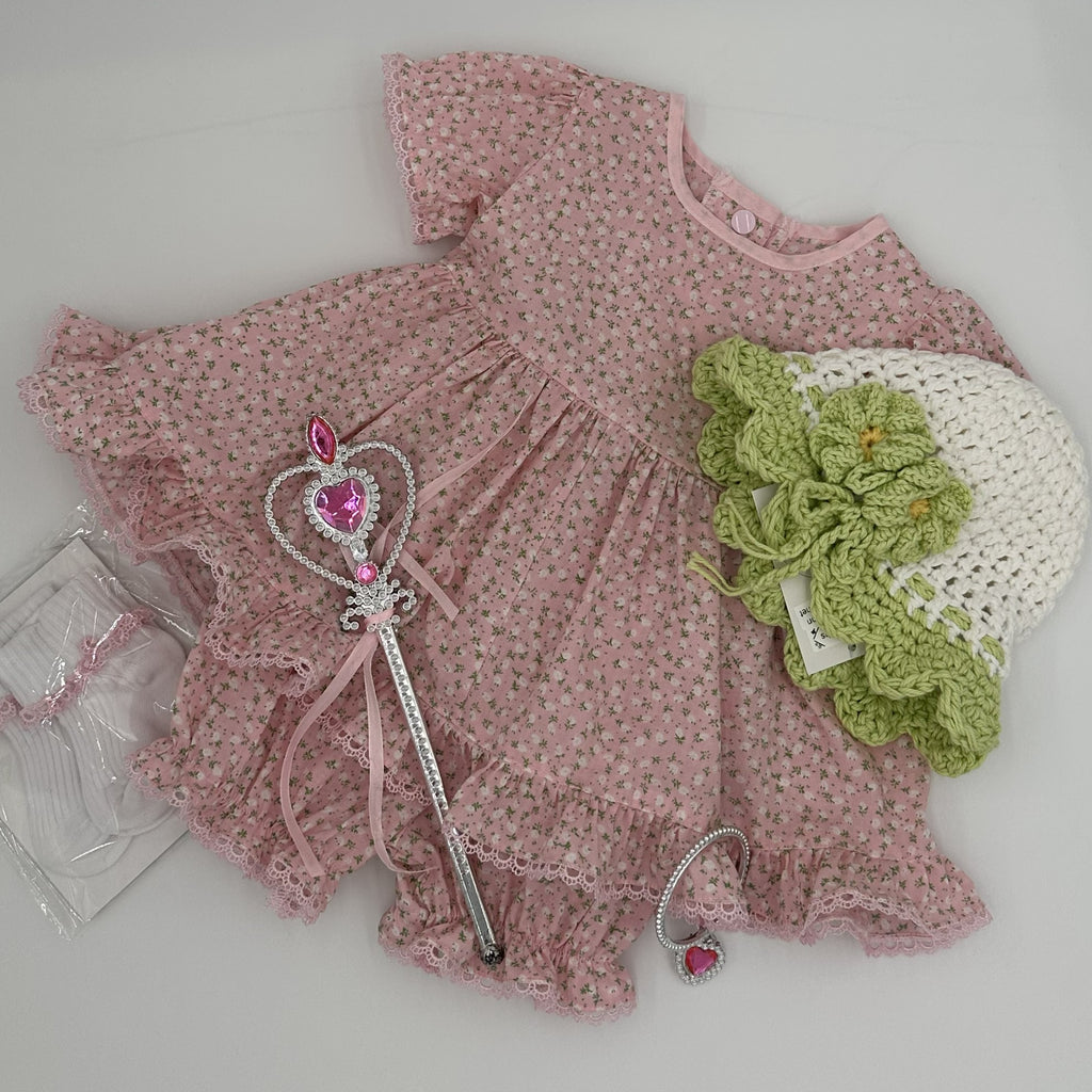 Pink Willow vintage angel top and knickers set for baby girl