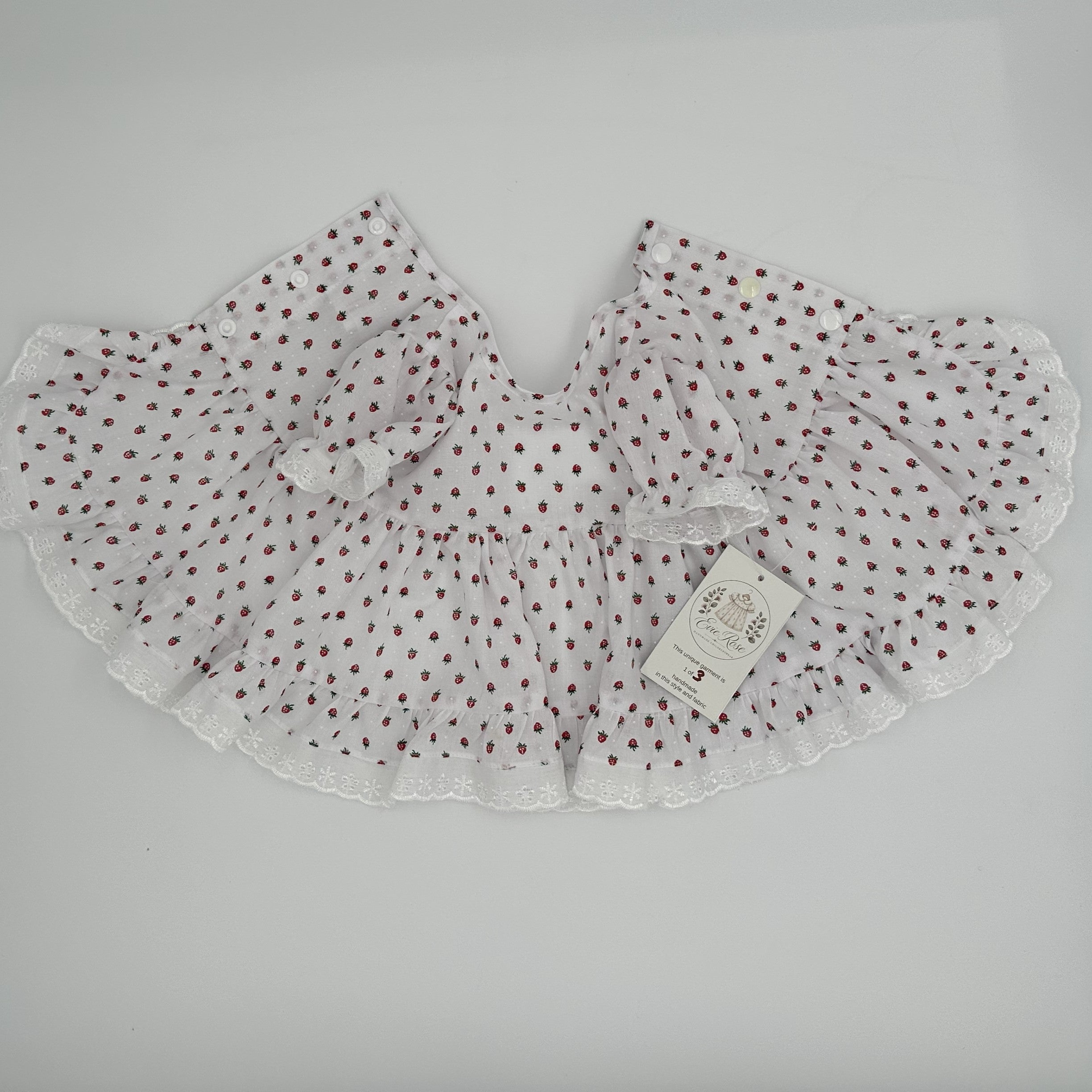 Strawberry Willow vintage angel top and knickers set for baby girl