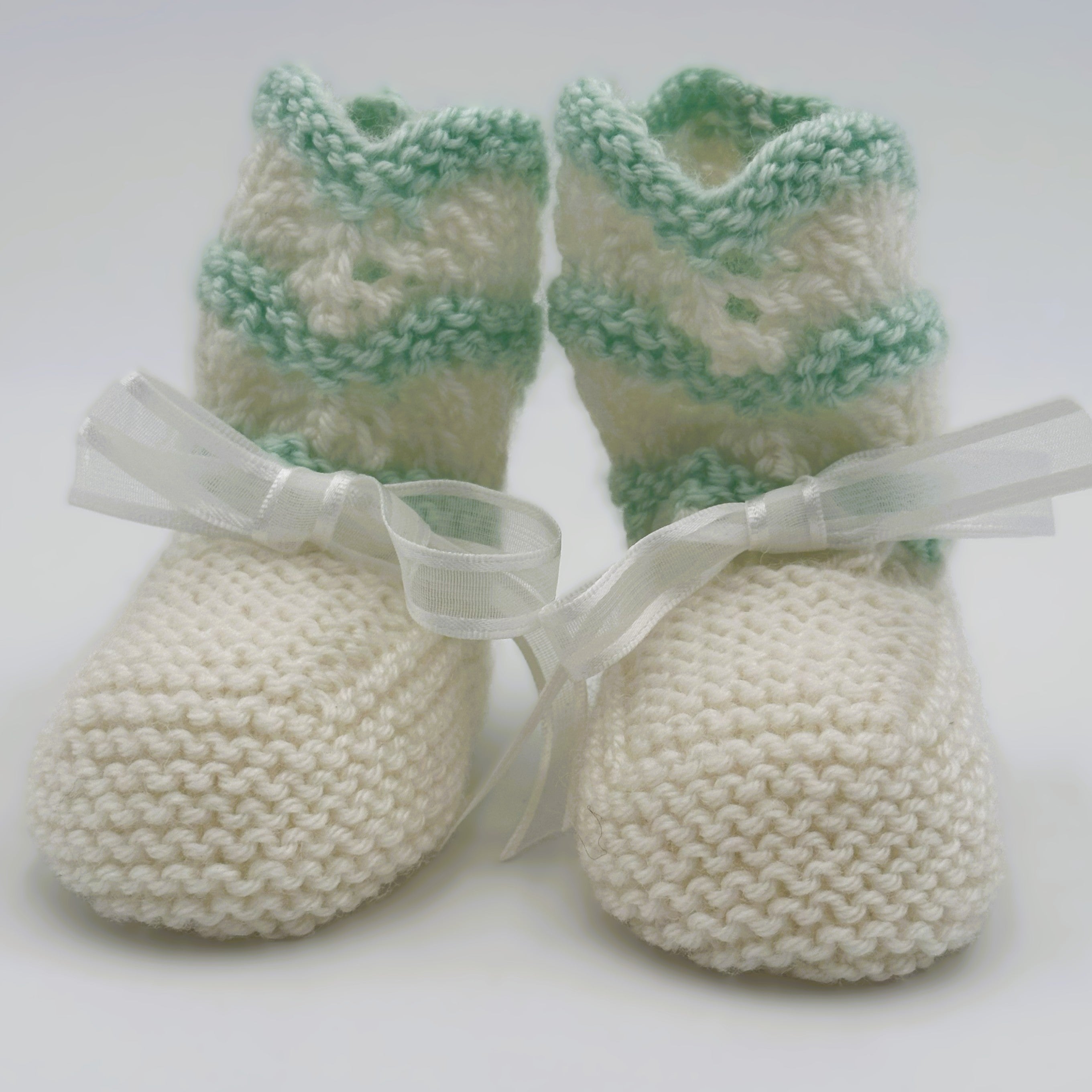 Hand Knit - Baby Bootees