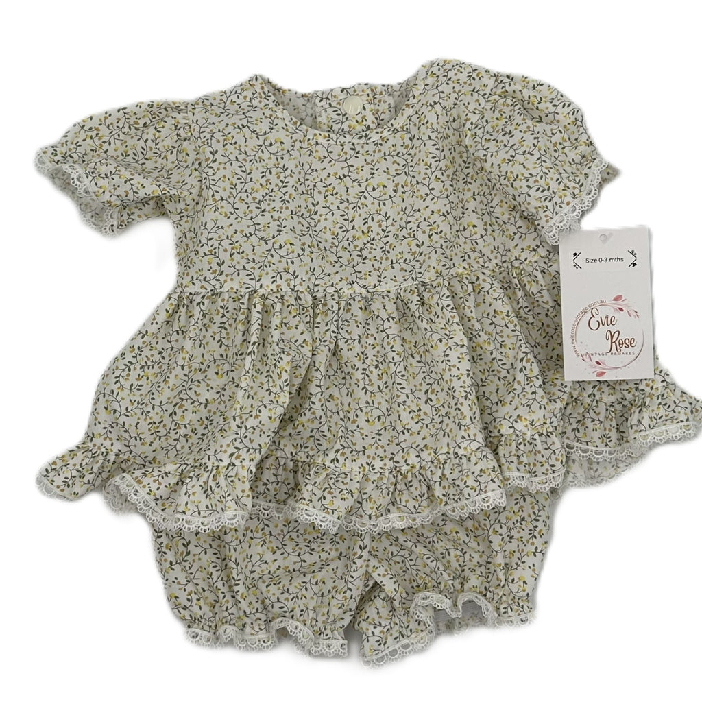 Top and Knickers Set Lemon Print - Willow