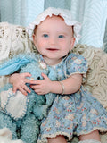 Top and Knickers Set Blue Bunny Print