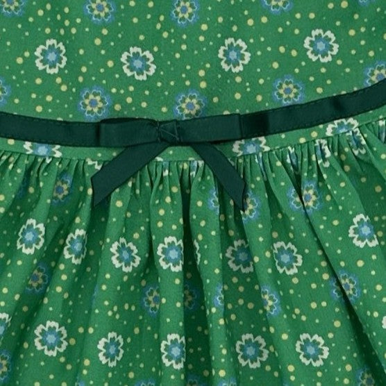 Girls Sleeveless Dress in Classic Green - Clara