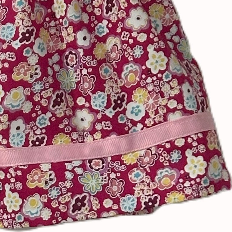 Girls Sleeveless Dress in Pretty Pink Poplin - Clara