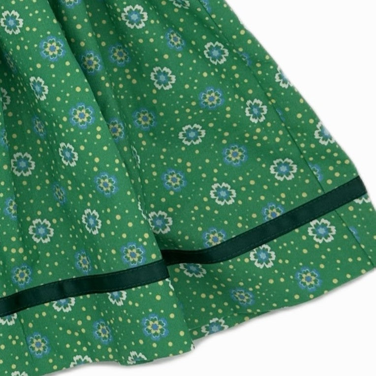 Girls Sleeveless Dress in Classic Green - Clara